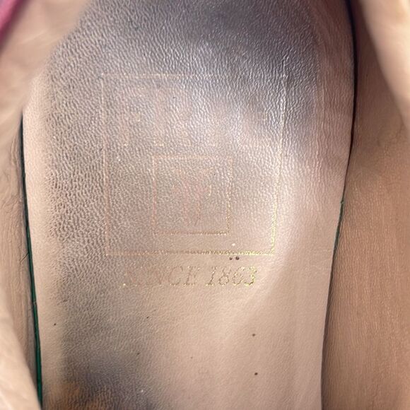 Frye Metallic Reddish/Purple Leather Upper Slip On Chunky Platform Shoes(37/6.5) - Picture 14 of 16